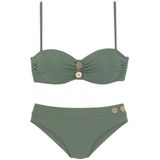 Vivance Bügel-Bandeau-Bikini mit edlen Zierknöpfen