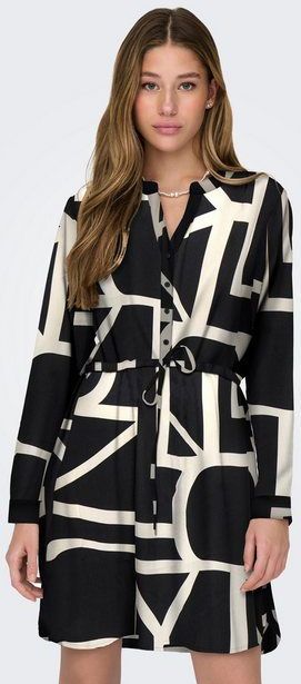 ONLY Druckkleid ONLCORY L/S V-NECK TUNIC