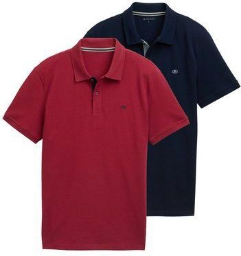 TOM TAILOR Poloshirt (Packung, 2-tlg) im Doppelpack