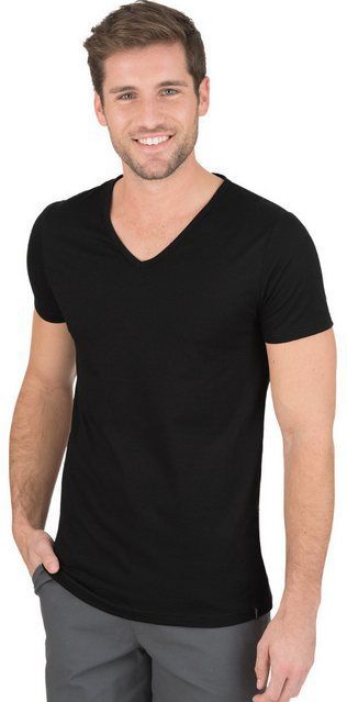 Trigema T-Shirt TRIGEMA V-Shirt Slim Fit (1-tlg)