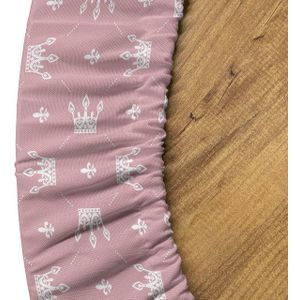 Abakuhaus Tischdecke Rundum-elastische Stofftischdecke, königlich Retro Kronen und Fleur De Lis
