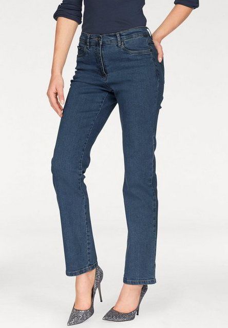 Arizona Gerade Jeans Annett bequeme Passform, 5-Pocket-Style, hohe Taille