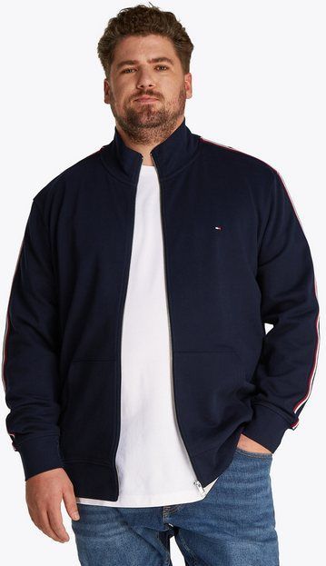 Tommy Hilfiger Big & Tall Sweatjacke BT-GLOBAL STRIPE STAND COLLAR-B Große Größen