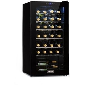 Klarstein Weinkühlschrank Shiraz 28 Uno, für 28 Standardflaschen á 0,75l,Wein Flaschenkühlschrank Weintemperierschrank Weinschrank Kühlschrank