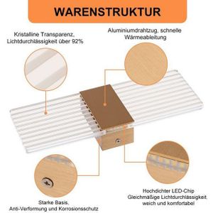 oyajia Wandleuchte Moderne Nordic LED Wandleuchten, Acryl Wandlampe Up Down Licht Dimmbar, Warmweiß/Naturweiß/Kaltweiß, 27x10x4 cm Wandleuchte für Wohnzimmer Schlafzimmer Treppenhaus Flur