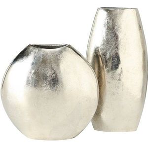 BOLTZE GRUPPE GmbH Tischvase Vase Flaire H22 cm Aluminium vernickelt silber Set