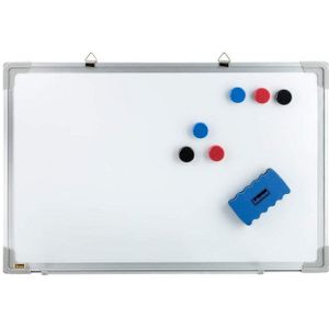 Idena Magnettafel, mit Alurahmen, 40 x 60 cm, mit 6 Magneten, für Whiteboard-Marker