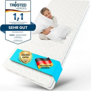 Kindermatratze COZY PREMIUM mit Baumwolle Bezug, Alavya Home®, 12 cm hoch, (Babymatratze 60x120 cm CertiPUR zertifizierter Härtegrad H2 Kaltschaum Matratze für Babybett, Kindermatratze 60x120 cm Kaltschaummatratze), Made in Europe mit guter Luftzirkulation, ATMUNGSAKTIVE