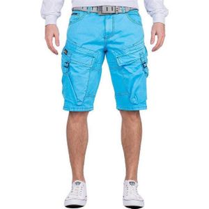 Cipo & Baxx Jeansshorts Kurze Hose BA-CK229 Hellblau W30 Cargo Style mit Seitentaschen