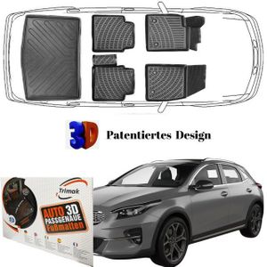 Trimak Passform-Fußmatten Oder Kofferraumwanne Oder Set, Kia XCeed ab 2019 Gummimatten Auto & Untere Kofferraummatte TPE