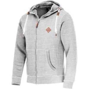 FALKENSTEJN Kapuzensweatjacke Colesburg - stylischer Kapuzenpullover/Sweatjacke mit Logolederpatch