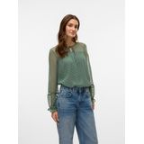 Vero Moda Langarmbluse VMLEAH LS LACE TOP WVN GA NOOS