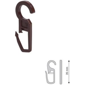 Liedeco Faltenclip, Gardinen, Vorhänge, (Set, 10-St), Faltenlegehaken, für Gardinenringe Öse 10 mm
