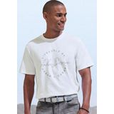 John Devin T-Shirt Rundhalsshirt mit Print aus reiner Baumwolle