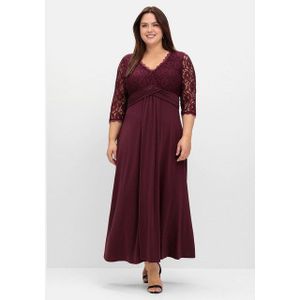 Sheego Abendkleid Große Größen mit Oberteil aus floraler Spitze