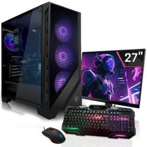 SYSTEMTREFF Basic Gaming-PC-Komplettsystem (27", AMD Ryzen 5 5500GT, RX Vega 7, 8 GB RAM, 1000 GB HDD, 512 GB SSD)