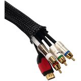 Hama Geflechtschlauch Flexibler Kabelschlauch mit Klettverschluss, 20 - 40 mm, 1,8 m