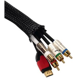 Hama Geflechtschlauch Flexibler Kabelschlauch mit Klettverschluss, 20 - 40 mm, 1,8 m