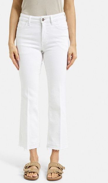 Milano Italy Weite Jeans mit offener Kante am Saum