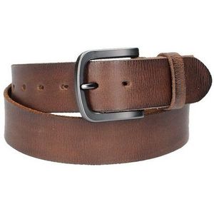 Leder Bazlen Ledergürtel Braun 40mm mit Dornschließe in Schwarz (LB1166B40S-690, 1-St) sehr weiches Vollrindleder