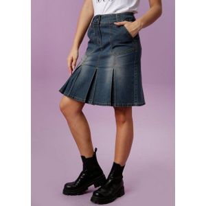 Aniston CASUAL Jeansrock mit eingelegten Falten