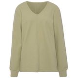 s.Oliver Sweatshirt Langarmshirt mit V-Ausschnitt und weiche Rippbündchen, Loungewear