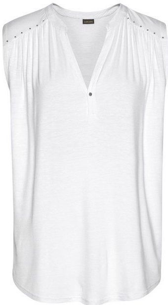 LASCANA Tanktop mit silberfarbenen Nietendetails, lockeres Blusentop