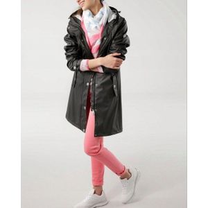 Keskin Collection Parka Regenjacke mit fester Kapuze 2-Wege-Reißverschluss 3000mm Wassersäule Kapuze und Wasserabweisen sowie Winddicht