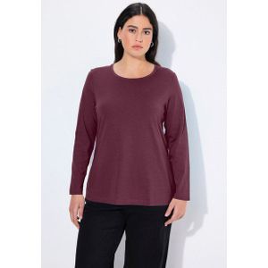 Ulla Popken T-Shirt Shirt Slim Rundhalsausschnitt Langarm