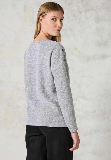 Cecil Langarmshirt aus softem Materialmix