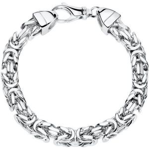 Unique Armband Armband mit Königskettengliedern 925er Silber, 7 mm von JEWLIX 19-25cm