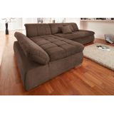 DOMO collection Ecksofa NMoric XXL, B/T/H: 300/172/80cm, L-Form, wahlweise mit Bettfunktion und Armlehnverstellung