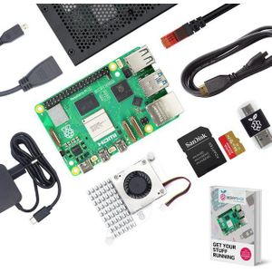 BerryBase BerryBase Raspberry Pi 5 4GB Starter Kit mit Aktivkühler und Mini-PC Barebone