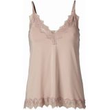 rosemunde Unterhemd Billie Strap Top wunderschöner Vintage-Spitzenbesatz an Ausschnitt und Saum