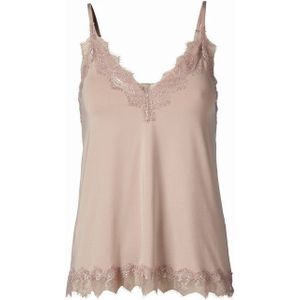 rosemunde Unterhemd Billie Strap Top wunderschöner Vintage-Spitzenbesatz an Ausschnitt und Saum