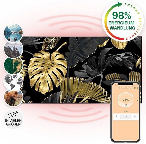 Klarstein Heizkörper Wonderwall Air Art Smart 700W, elektrische Infrarotheizung mit Thermostat Bild elektrische Heizung