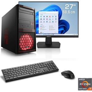 CSL Sprint V28159 Gaming-PC-Komplettsystem (27", AMD Ryzen 7 5700G, AMD Radeon Graphics, 16 GB RAM, 1000 GB SSD)