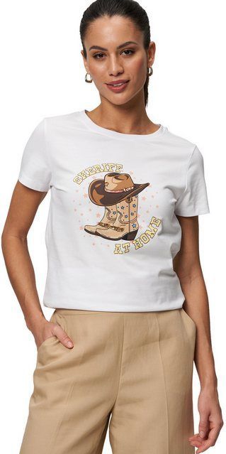 Zero Kurzarmshirt zero Shirt mit Cowboy-Print (1-tlg) Plain/ohne Details