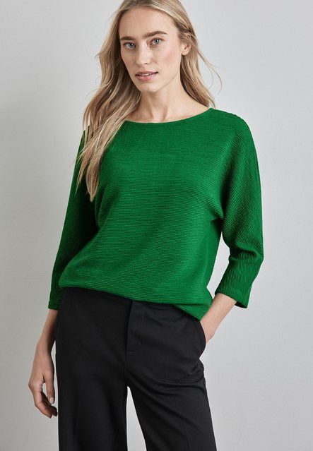 STREET ONE 3/4-Arm-Shirt mit feiner Struktur