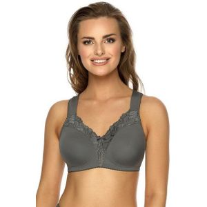 Viania Soft-BH 184460 (1-tlg) ohne Bügel Serie Helga Komfortträger vorgeformte Cups Grau
