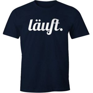 MoonWorks Print-Shirt cooles lustiges Herren T-Shirt - läuft - Fun-Shirt mit Print