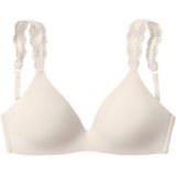 LASCANA Push-up-BH ohne Bügel mit wunderschönen Spitzenträgern, Dessous