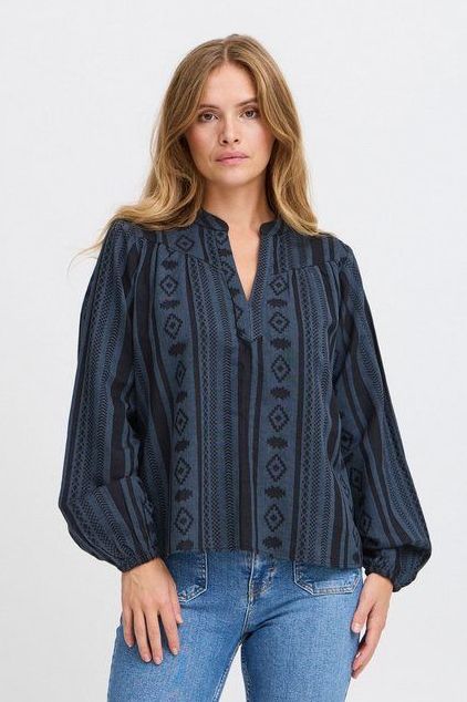 Pulz Jeans Langarmbluse PZTIONA Blouse Besondere Langarmbluse