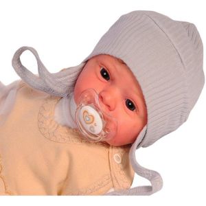 La Bortini Erstlingsmütze Baby Mütze für Neugeborene Mützchen Haube in Grau 32 34 36 38 40 42 44 46