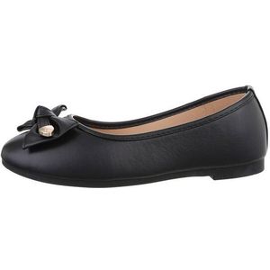 Ital-Design Damen Freizeit Ballerina (85894180) Blockabsatz Klassische Ballerinas in Schwarz