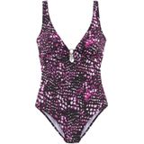 Bruno Banani Badeanzug mit silberfarbenem Accessory
