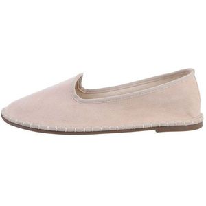 Ital-Design Damen Schlupfschuhe Freizeit Slipper Flach Slipper in Beige