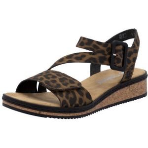 Rieker Riemchensandale, Sommerschuh, Sandalette, Keilabsatz, mit asymmetrischem Riemchen