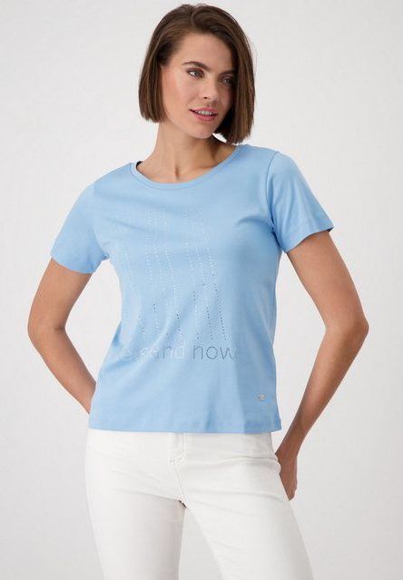 Monari Rundhalsshirt mit Glitzernieten