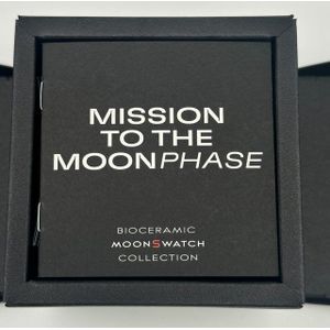 Swatch Chronograph MISSION TO THE MOONPHASE Swatch x Omega - NEW MOON SO33B700 Moonswatch Mission to the Moonphase, Moonswatch Snoopy, Mondphasen Anzeige integriert, Snoopy Moonswatch
